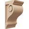 Ekena Millwork 6"W x 6"D x 12"H Wide Scroll Rough Cedar Woodgrain TimberThane Corbel, Primed Tan CORUR06X06X12SCRRCPR - alternate 1